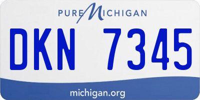 MI license plate DKN7345