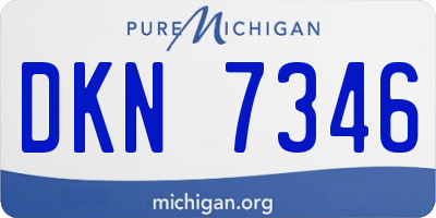 MI license plate DKN7346