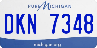 MI license plate DKN7348