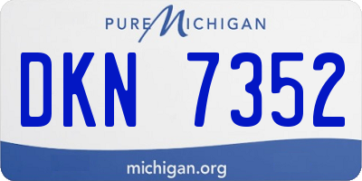 MI license plate DKN7352