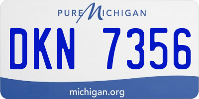 MI license plate DKN7356