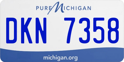 MI license plate DKN7358
