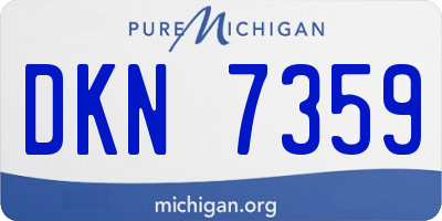MI license plate DKN7359