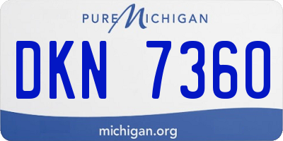 MI license plate DKN7360