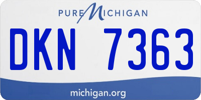 MI license plate DKN7363