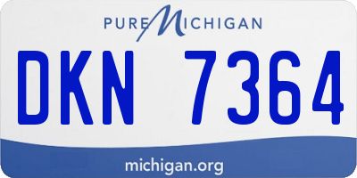 MI license plate DKN7364