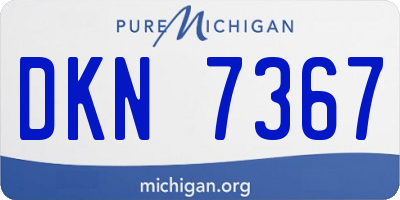 MI license plate DKN7367