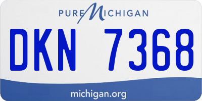 MI license plate DKN7368