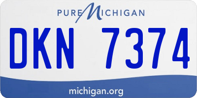 MI license plate DKN7374
