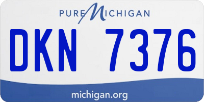 MI license plate DKN7376