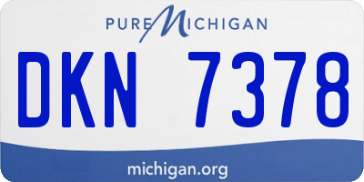 MI license plate DKN7378