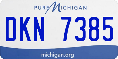 MI license plate DKN7385