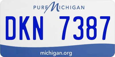 MI license plate DKN7387