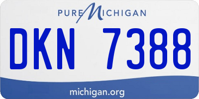 MI license plate DKN7388