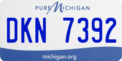 MI license plate DKN7392