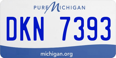 MI license plate DKN7393