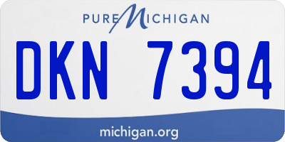 MI license plate DKN7394