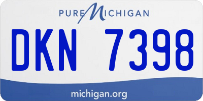 MI license plate DKN7398