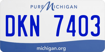 MI license plate DKN7403