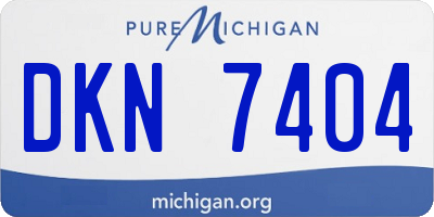MI license plate DKN7404