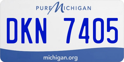 MI license plate DKN7405
