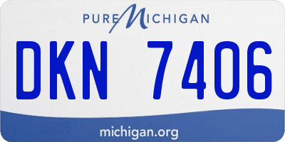 MI license plate DKN7406