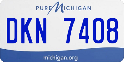 MI license plate DKN7408