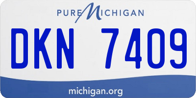 MI license plate DKN7409