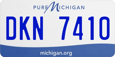 MI license plate DKN7410