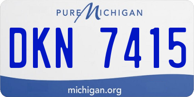 MI license plate DKN7415