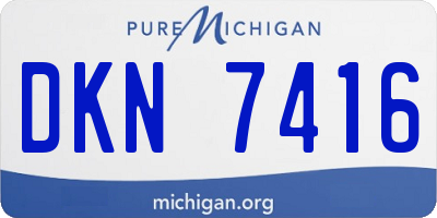 MI license plate DKN7416
