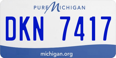 MI license plate DKN7417