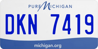 MI license plate DKN7419