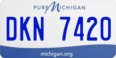 MI license plate DKN7420