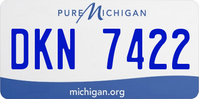 MI license plate DKN7422