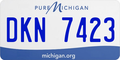 MI license plate DKN7423