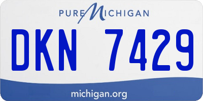 MI license plate DKN7429