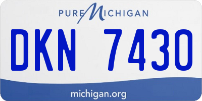 MI license plate DKN7430