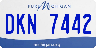 MI license plate DKN7442