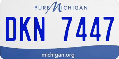 MI license plate DKN7447