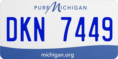 MI license plate DKN7449