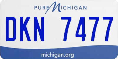 MI license plate DKN7477