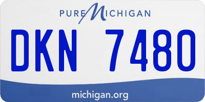 MI license plate DKN7480