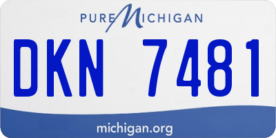 MI license plate DKN7481