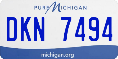 MI license plate DKN7494