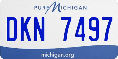 MI license plate DKN7497