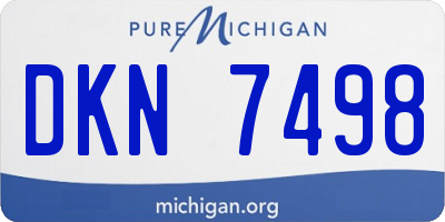 MI license plate DKN7498