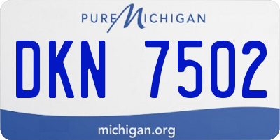 MI license plate DKN7502