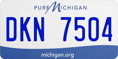 MI license plate DKN7504