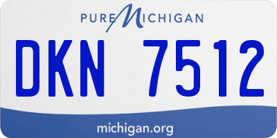 MI license plate DKN7512